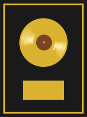 Vektor Grafik - Goldene Schallplatte - Auszeichnung