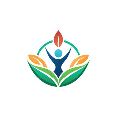 wellness logo design vector 