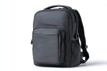 Naklejka premium Sleek black backpack, perfect for everyday use. Durable and stylish design.