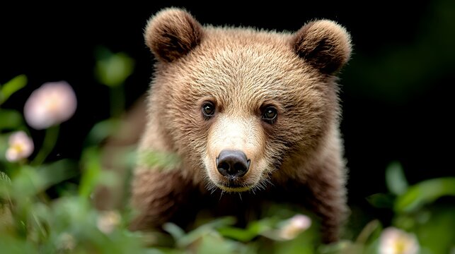 Bear Cub Portrait in Nature