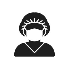 Surgical Nurse Portrait Icon