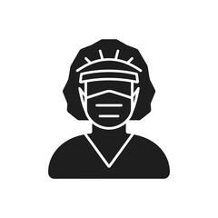 Medical Staff With Hairnet Icon