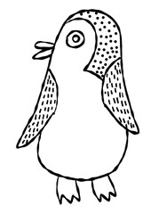 北欧風　ラインアート_Bird10