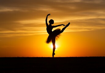 Sunset Silhouette Ballet