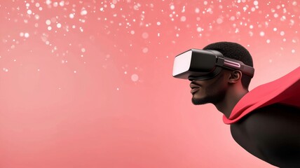 A sci-fi geek hero with smart glasses