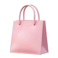 Light pink handbag, featuring sleek, simple design elements, isolated on a backdrop.  The illustration showcases a fashionable tote bag.