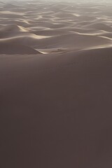 Beautiful Erg Chigaga dune at Sahara desert in southeastern MOROCCO - vertical