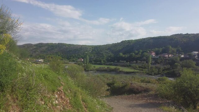 panorama in Shkodra region , Albania