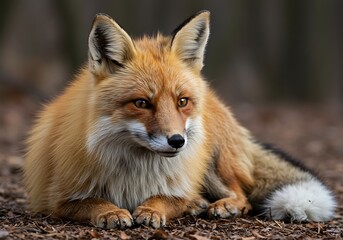 Fototapeta premium Forest's Amber Gaze