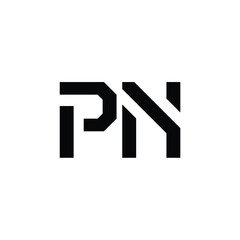 PN monogram logo design letter text name symbol monochrome logotype alphabet character simple logo