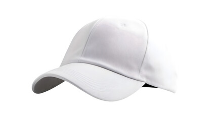 Fototapeta premium White Baseball Cap Isolated on White Background for Sporty and Trendy Look