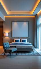Modern Cozy Bedroom with Soft Lighting