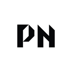 PN monogram logo design letter text name symbol monochrome logotype alphabet character simple logo