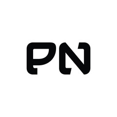 PN monogram logo design letter text name symbol monochrome logotype alphabet character simple logo