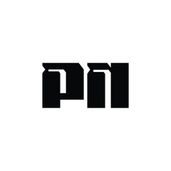 PN monogram logo design letter text name symbol monochrome logotype alphabet character simple logo