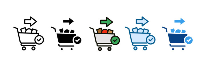 Checkout Icon Set Multiple Style Collection