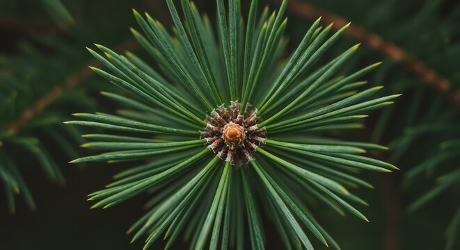 Pine branch closeup