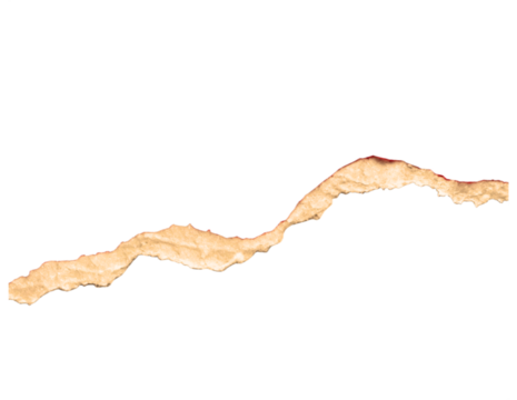 Brown paper edge Isolated, 8k, High resolution, Close-Up or High Detailed PNG or Transparency Background