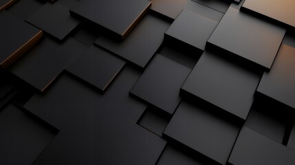 Black Cubes Background