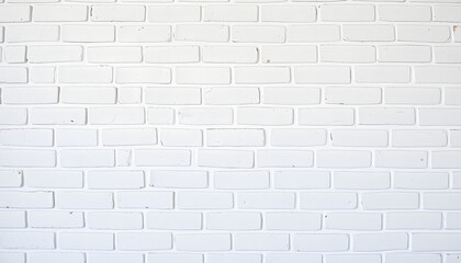 Fototapeta premium Cracked whitewashed brick facade, isometry. with white shades