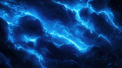 Three glowing blue electric frames are positioned side by side against a dark background.