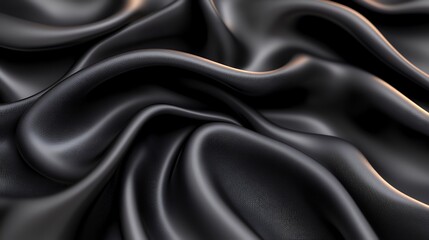 Black Fabric Draped Silk Texture