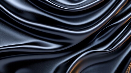 Black Fabric Flowing Drapes