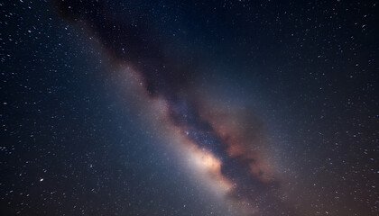 Fototapeta premium The vast Milky Way stretching across the starry heavens, detailed. with white shades