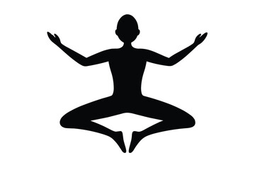 Yoga Photography Contest Silhouette Vector  Creative Pose and Wellness Art Design