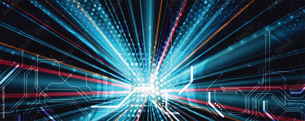 Poster abstract high technology and science background
