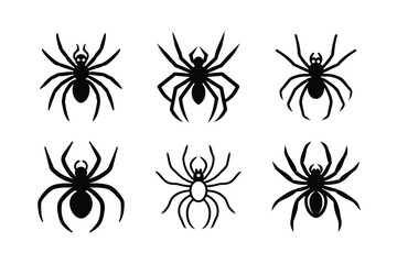 glowing eyes spider halloween clipart