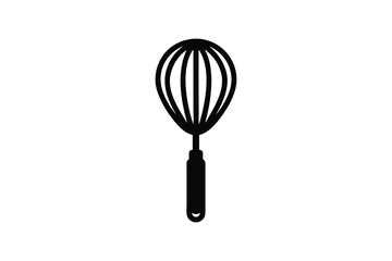 Silhouette art illustration of a classic egg beater.eps