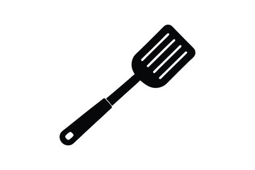 Silhouette art illustration of a spatula with a flat blade.eps