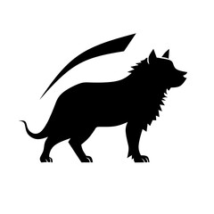 minimalist flat black animal logo