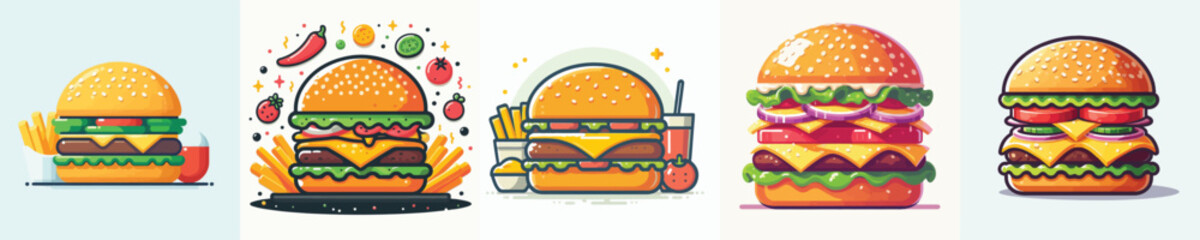 Vector of a burger