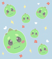 Obraz premium seamless pattern with Dino 