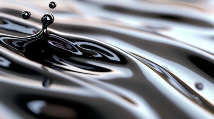 Black Liquid Droplet