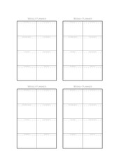 Minimalist Weekly Planner Template Filofax Pocket Compatible Multi Print A4 Organizer Productivity Time Management Goal Planning Schedule Daily Tasks Modern Design Clean Layout