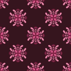 Obraz premium seamless floral pattern , pink , flower, background, wallpaper ,bloom ,decor, interior 
