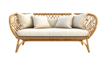 Modern Scandinavian Outdoor Rattan Couch & Armchair Isola in Garden Setting