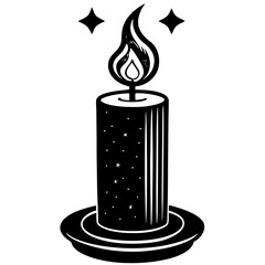 illustration of burning candle