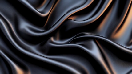 Obraz premium Black Satin Fabric Texture