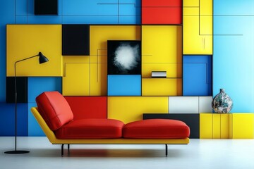 Colorful Abstract Living Room Design