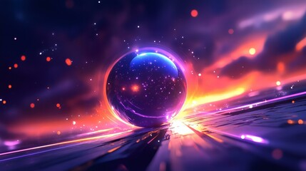 Abstract Colorful Sphere in Space