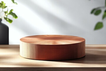 Wooden Display Stand in Natural Light