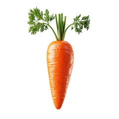 Whole Carrot With Leaves, Fresh Vegetable, Healthy Food, Organic Carrot, Garden Root, Raw Nutrition, Realistic Carrot Art, Orange Root Veggie, Transparent Background