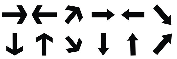 Air Flow Arrow Icons Set – Lightweight Vector Arrows for Motion and Direction
