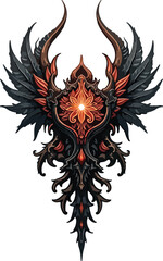 heraldic eagle with wings tattoo