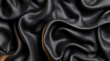Obraz premium Black Silk Fabric Texture