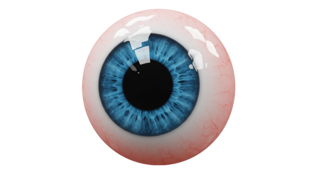 Realistic blue eye eyeball human eye close up anatomy vision sight ophthalmology health care detailed view